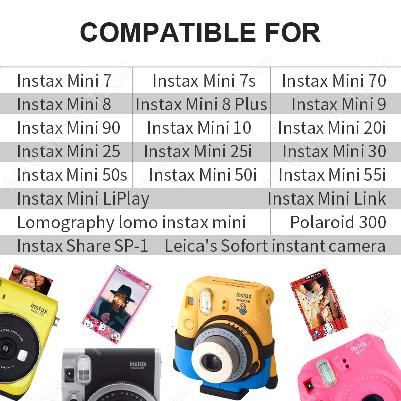 Дорожная 30 листов Fujifilm Instax mini 9 пленок белый край 3 дюйма для мгновенной камеры 7 8 25