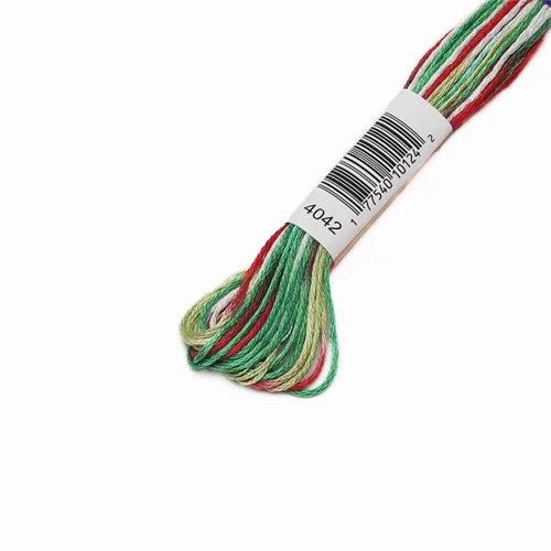DMC 4042 Пестрая хлопковая нить, 8,7 ярдов за моток, цветная нить для вышивки, многоцветная вышивка крестиком, 6 нитей DMC цветов - Цвет: DMC 4042