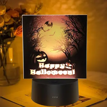 

Halloween Decor LED Gift Creative Black Decorative Witch Lamp Night Light Romantic LED Night Light ABS