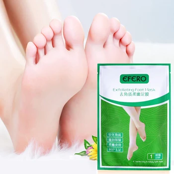 

6Pair EFERO Socks for Pedicure Exfoliating Feet Mask Spa Socks Peeling Foot Care for Heels Foot Mask Whitening Feet Cream