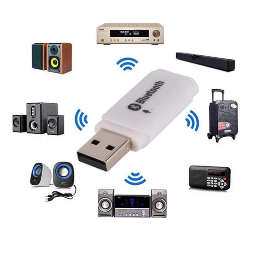 New Bluetooth 5.0 Mini USB Wireless Adapter Audio Stereo Receiver Car kit with microphone for compute Car player speaker