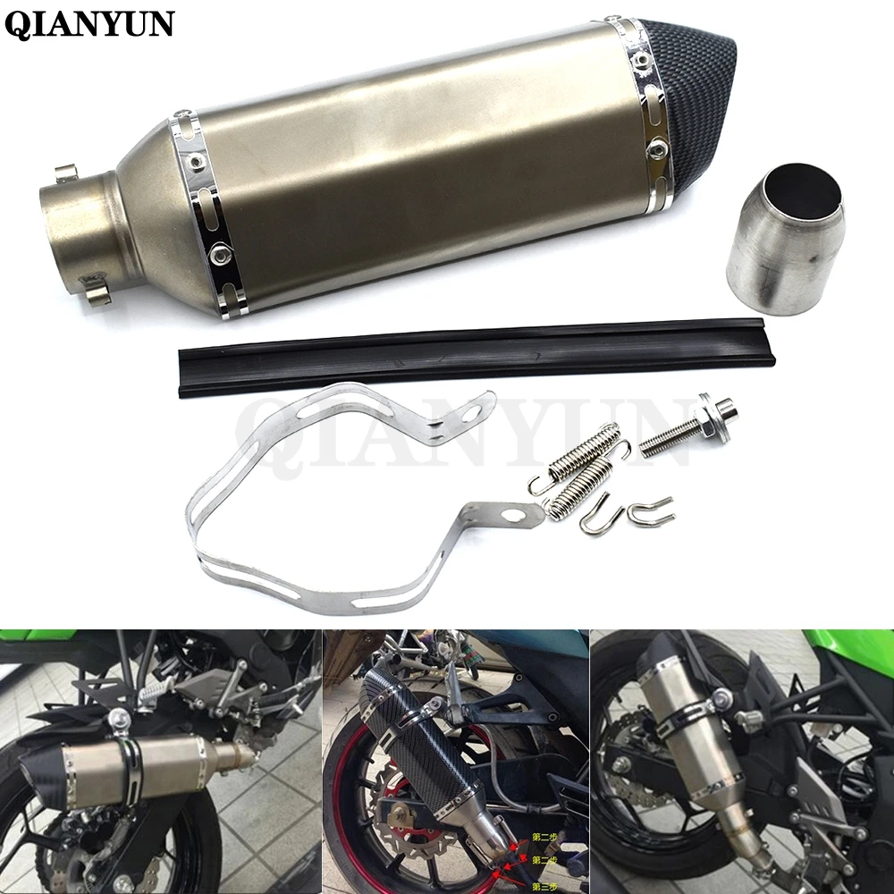 

Free Shipping Universal Motorcycle Modified Scooter Exhaust Muffle pipe For DUCATI Monster 696 796 695 659 796 400 695 620 1100