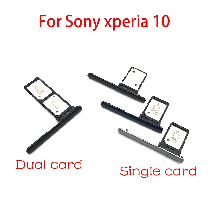 Двойной одиночный держатель sim-карты лоток Слот для sony Xperia 10 Держатель sim-карты гнездо адаптера