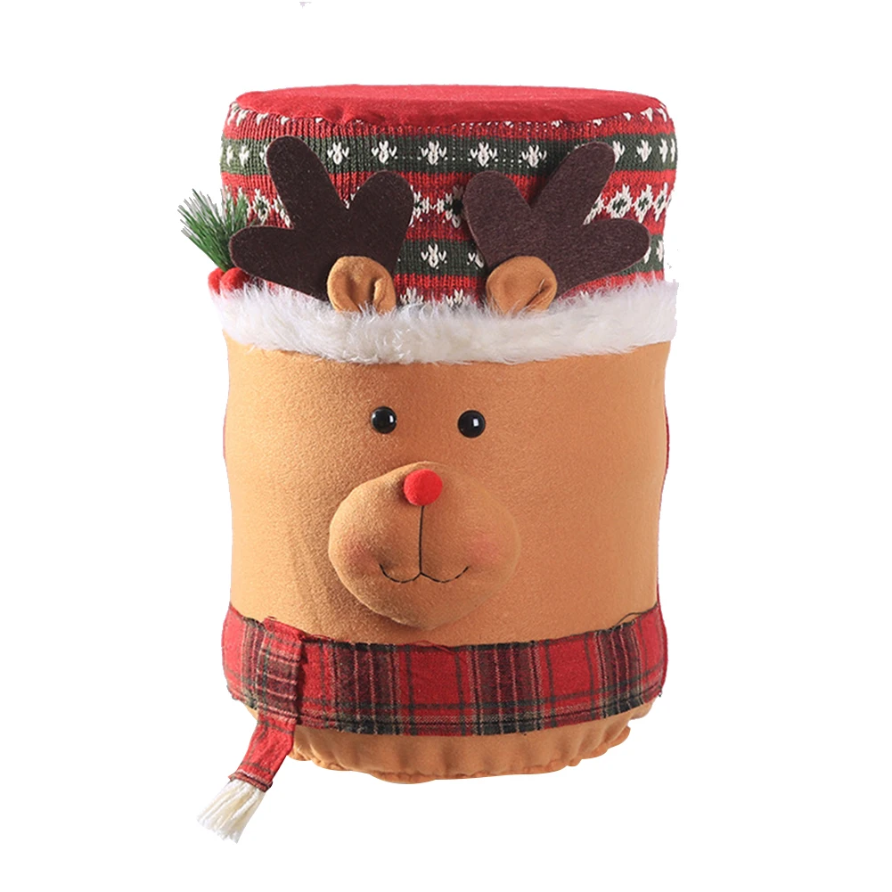 New Christmas Elk Snowman Water Dispenser Container Bottle Dust Cover Xmas Decor