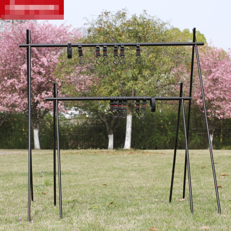 

Outdoor Exposed Hanging Shelf Travel Camping Triangle Shelf Multifunctional Rack Hook Camping Equipment