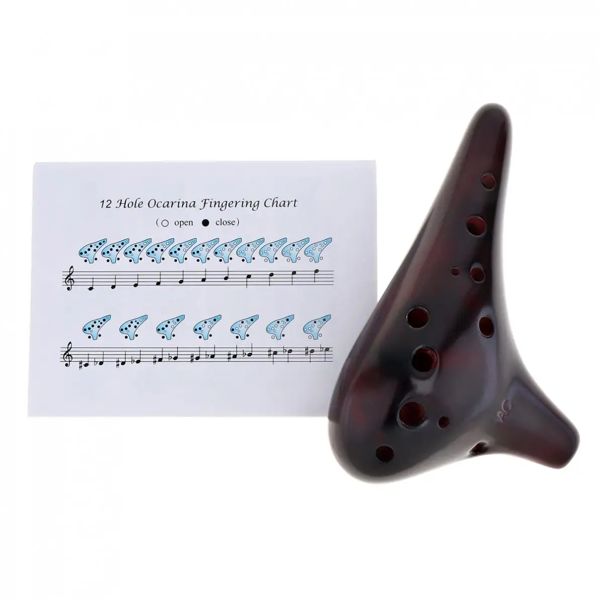 Skup Profesjonalne 12 Hole Alto Tone C flet okaryna ceramiczne instrumenty muzyczne wędzone palić