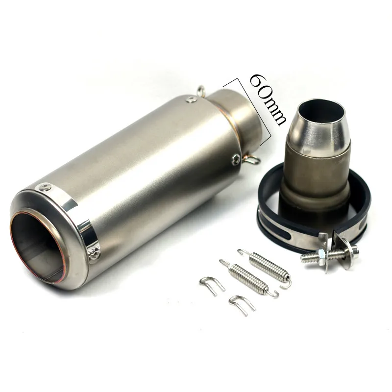 C-60mm 51 мм 61 мм Универсальный мотоцикл SC GP Racingproject выхлоп скутер глушитель спортивный мотоцикл для Honda Kawasaki Yamaha R1 R3 R6 - Цвет: C-60mm