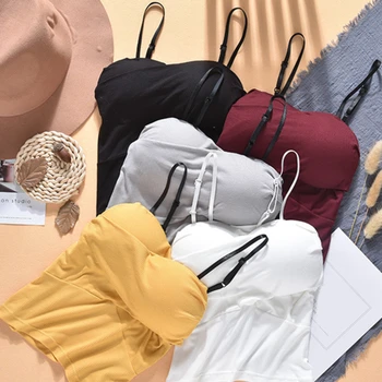 

Solid Tank Tops Women Underwear Female Bottoming Camis Top Underwear Sleeveless Comfort Camisole Femme