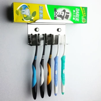 

Stainless Steel Toothbrush Holder Wall-Mounted Toothpaste Cleansing Milk Storage Rack Bathroom Wall-Mounted Toothbrush Holder