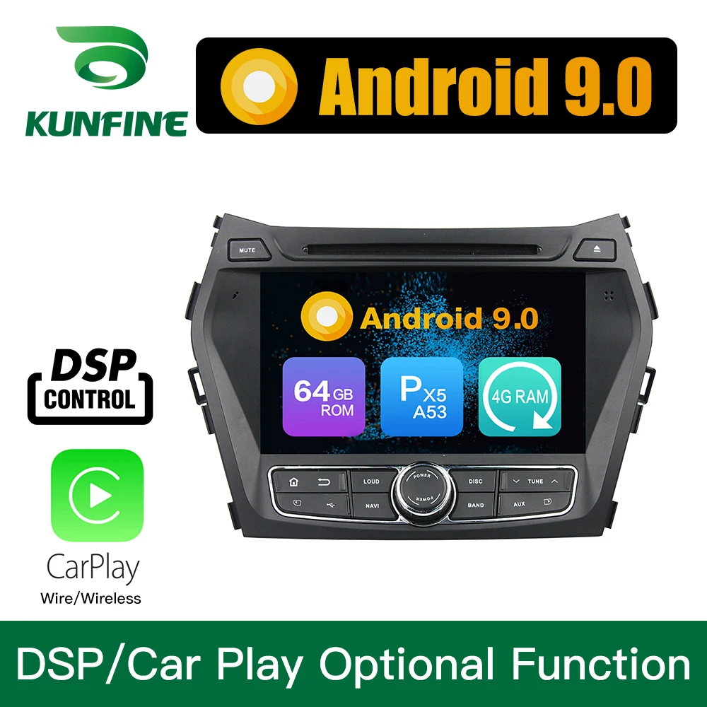 Android 9,0, четыре ядра, 4 Гб ОЗУ, 64 Гб ПЗУ, автомобильный DVD, gps, мультимедийный плеер, стерео, для HYUNDAI IX45, 2013,, радио, головное устройство, 3g