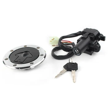 

Motorcycle Ignition Switch Fuel Gas Tank Cap Cover Lock Kit w/Key For Kawasaki NINJA ZX7R ZX9R ZXR750 ZX900 ZXR400 ZZR400 ZZR600