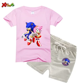 

kids clothes Set boys girls 2020 Summer T-Shirt+Short Pants two piece children's Cotton Clothing Sets cartoon Clothes 2 PCS cute