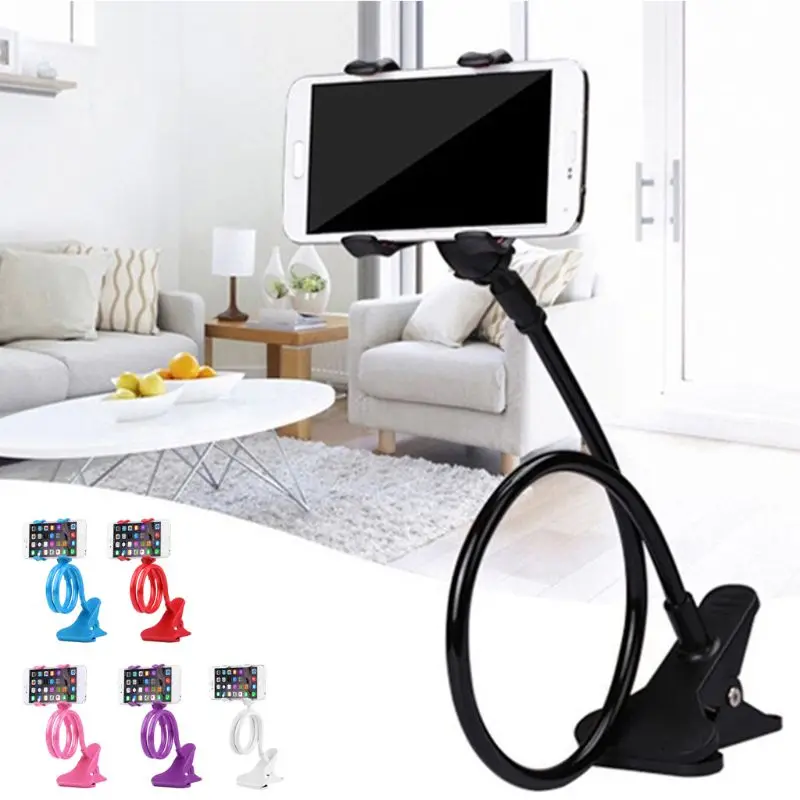 

Mobile Lazy Bracket Two Clamp Flexible Phone Stand Holder for Cellphone Support A5YA