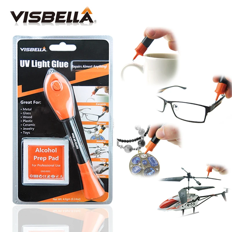 

VISBELLA 5 Second Fix Uv Light Glue Super Powered Liquid Plastic Welding Mobile Phone Repair Caulk Compound Office Supplies Glue