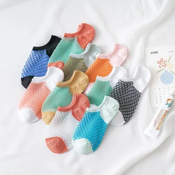 

Women Thin Sock Lovely Ladies Socks Candy Colors Unisex No Show Casual Cotton Sox Comfortable Girls Spring Summer Trendy Sokken