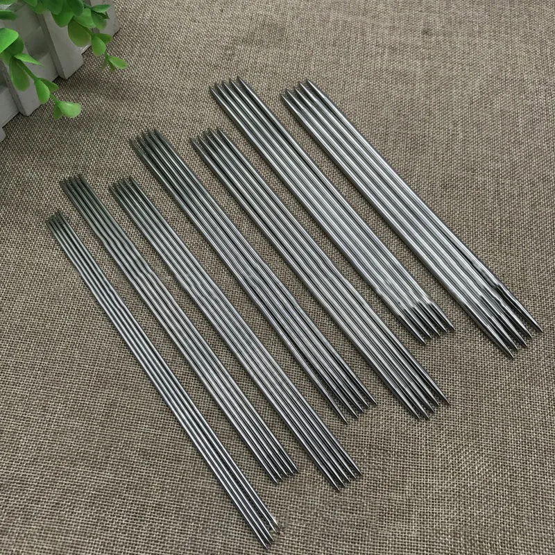 as the picture shows 35 шт./компл. 20 см прямые Вязание иглы Нержавеющая сталь вязальные крючки для DIY ткань Вязание инструменты, Швейные аксессуары - Цвет: as the picture shows