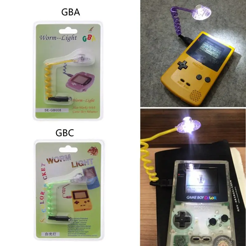 NEW Super Bright LED Wormlight For Game Boy Advance (GBA) - Green Backlight For Night Gaming