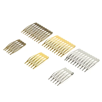 

10pcs 5/10 Teeth Metal Hair Comb Claw Hairpins (Nickel/Gold/Bronze) for DIY wedding Jewelry Making Findings Components Comb DIY