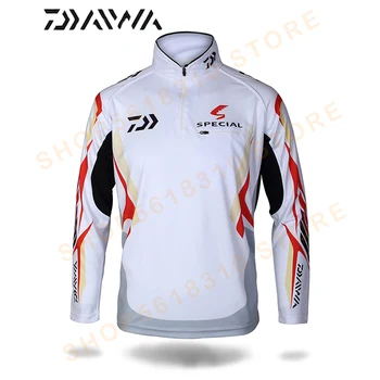 

DAIWA Plus Size 5XL Fishing Clothing Vests Quick-Drying Anti-UV Sun fishing Shirt Sports Clothes Long Sleeve Camisas Pesca
