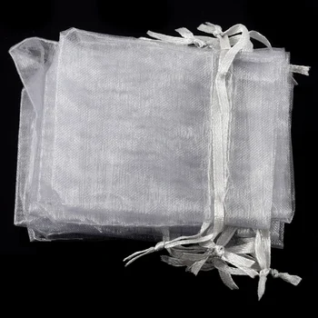 

New 10 pack Silver Organza Gift and Favour Bags 7cm x 9cm