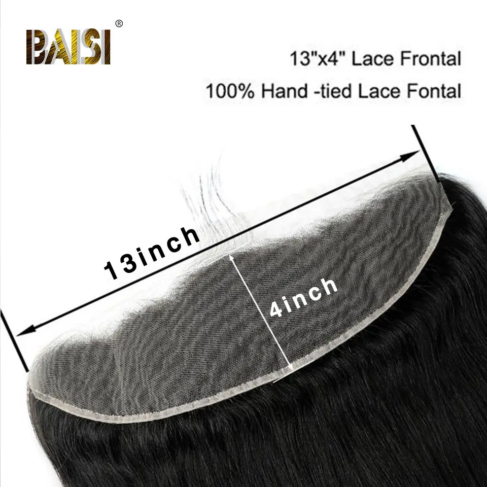 BAISI 브라질 보이지 않는 13x4 HD 레이스 정면 폐쇄 스트레이트 HD 투명 스위스 레이스 정면 바디 웨이브 인간의 머리 정면