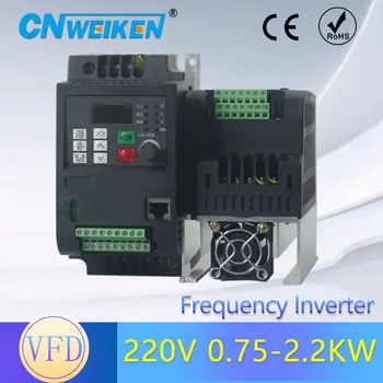 

220V VFD 1.5kw 2.2kw Single phase inverter VFD 2hp3hp inverter Frequency Converter Variable Frequenc Drive Spindle Speed Control