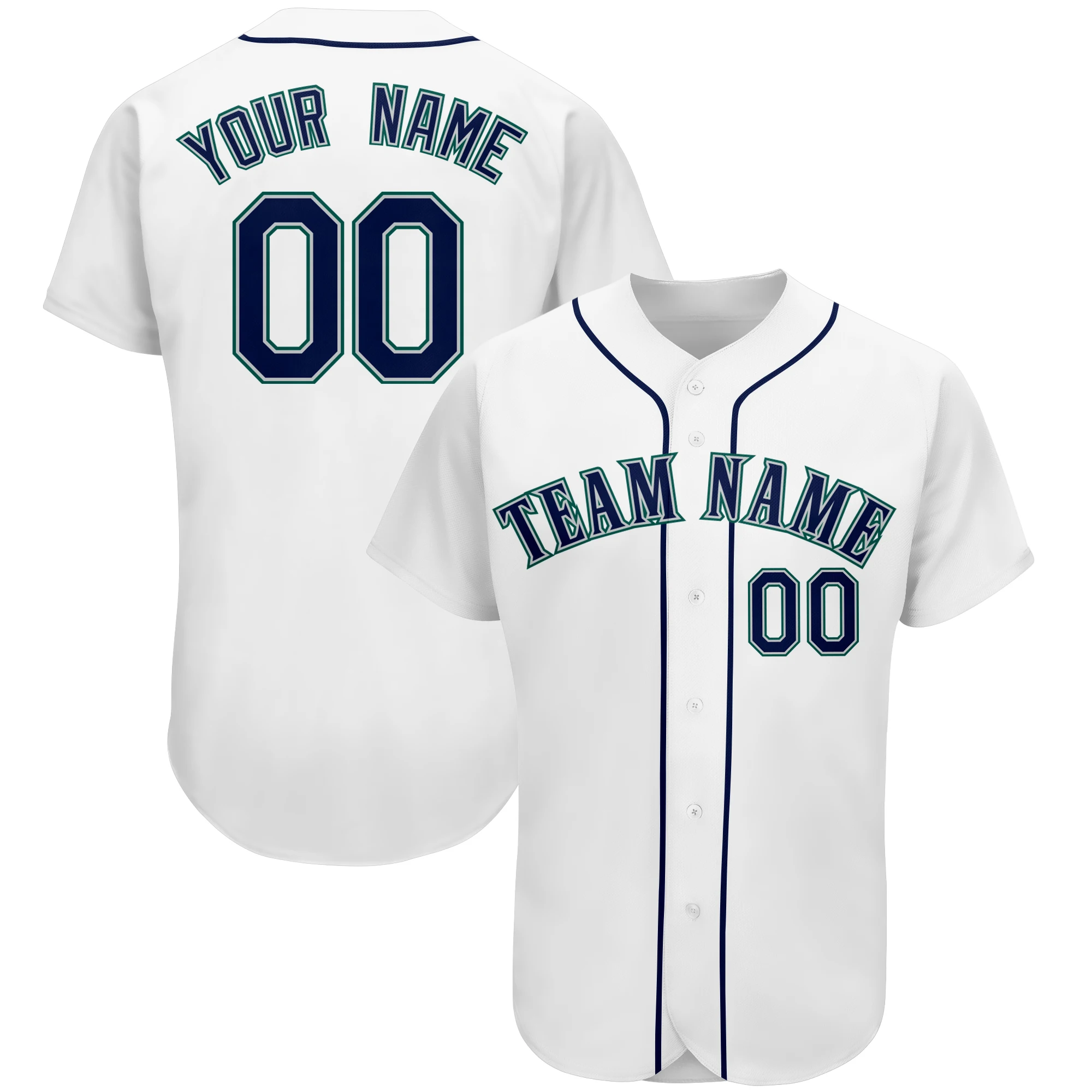 Top Quality Baseball Jersey Print Team Name/Number Active Sleeve  Soft Button down for Men/Women/Youth Outdoors/Indoors