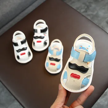 

Baby 0-1 Years Old Baby Toddler Shoes Baotou Summer Bear Soft Bottom Boy Toddler shoes Baby Boy Shoes Baby Boy Casual Shoes