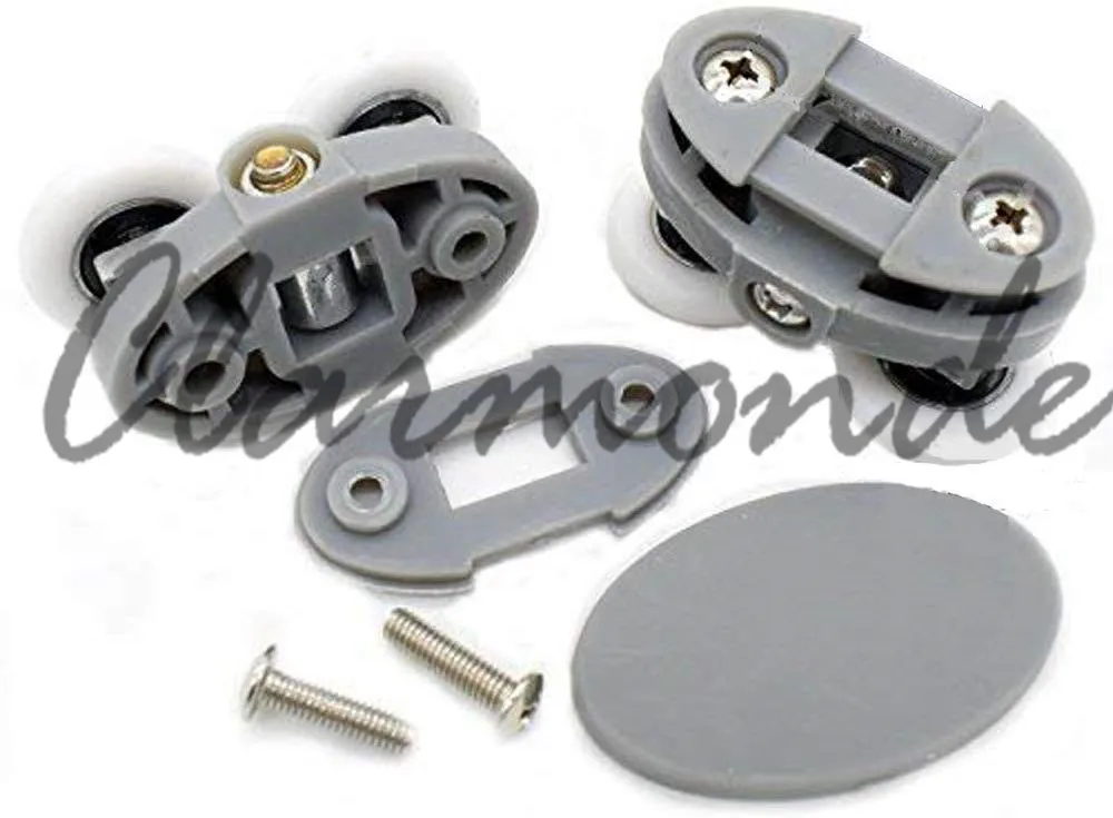 4pcs Double Shower Door Bottom ROLLERS /Runners /Wheels 25mm/23MM wheel distance 30mm shower room accessories