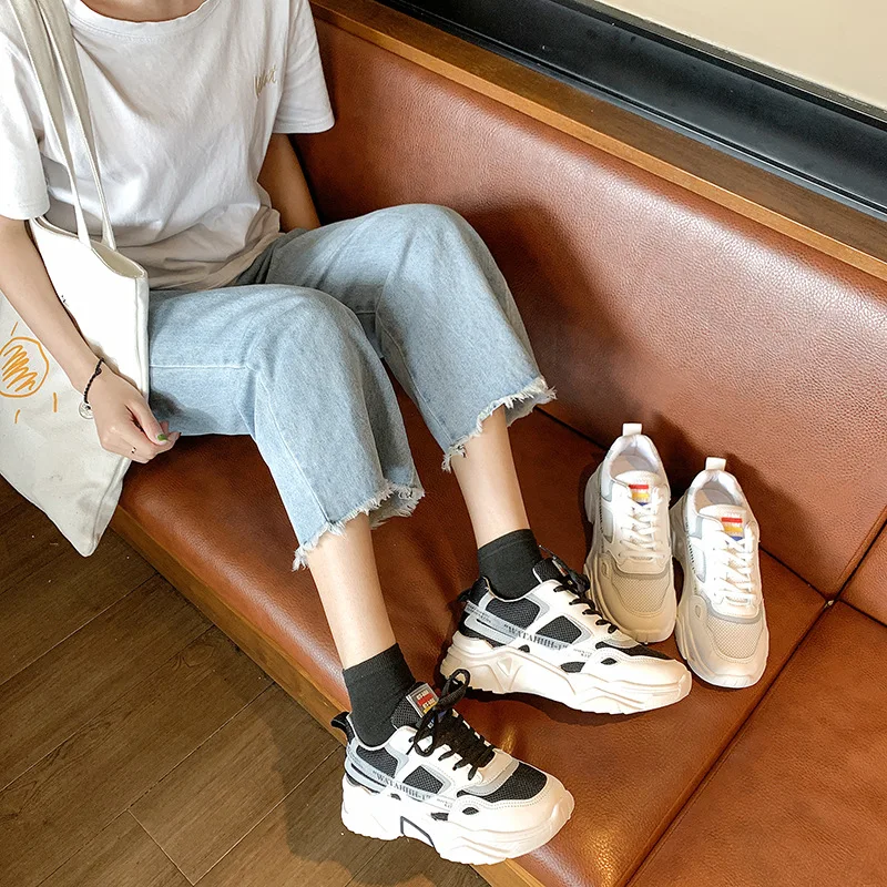 

Shaking Voice Network Red Celebrity Style Small Yellow Duck 2019 Summer Breathable Mesh Versatile Flat New Style Casual Sports S