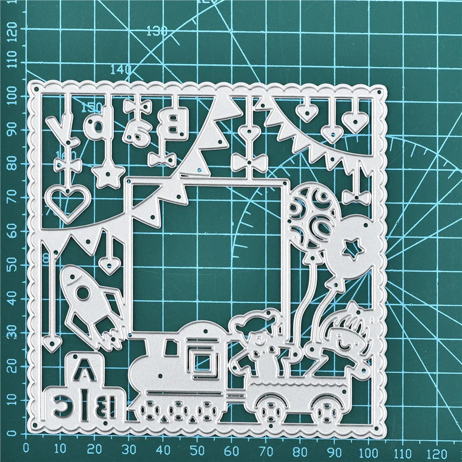 Naifumodo Baby Born отпраздновать рамку металлические режущие штампы для рукоделия штампы Скрапбукинг тиснение Трафарет DIY высечки карты украшения