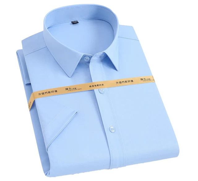 Camicia Uomo Maniche Corte - Misto Cotone, Elegante, Tasca Petto, Taglie S-4XL - Foto 8