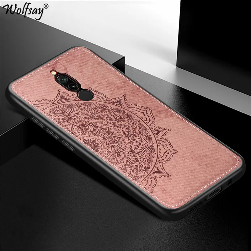 Для Xiaomi Redmi 8 чехол из мягкого ТПУ силикона ткань текстура жесткий чехол для телефона для Xiaomi Redmi 8 защитный чехол для Xiaomi Redmi 8 - Цвет: Pink
