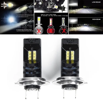 

New H7 55w 2pcs Canbus Car Headlight Bulbs LED Waterproof White Easy To Install