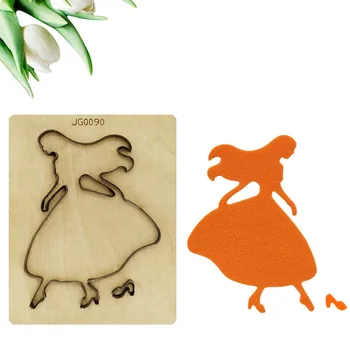 

Customized Leather Metal Cutting Dies Handcraft DIY wooden mold dies cutting & Wooden Punching dies Morden Girl Lady Frame 2019