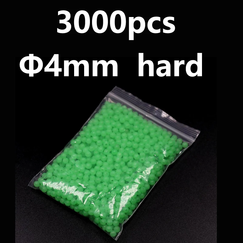 3000pcs green 4x4mm 3000 шт светящиеся такелажные бусины рыболовные снасти в виде бобов светящиеся круглые пробки для поплавки Пластиковые снасти Соблазнительные аксессуары красный зеленый - Цвет: 3000pcs green 4x4mm