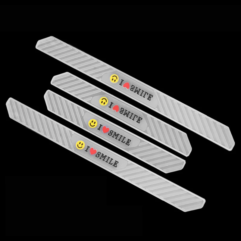 4 шт. защита на порог автомобиля против царапин, резиновая Накладка на порог, защита от столкновений, защита от ударов, наклейки