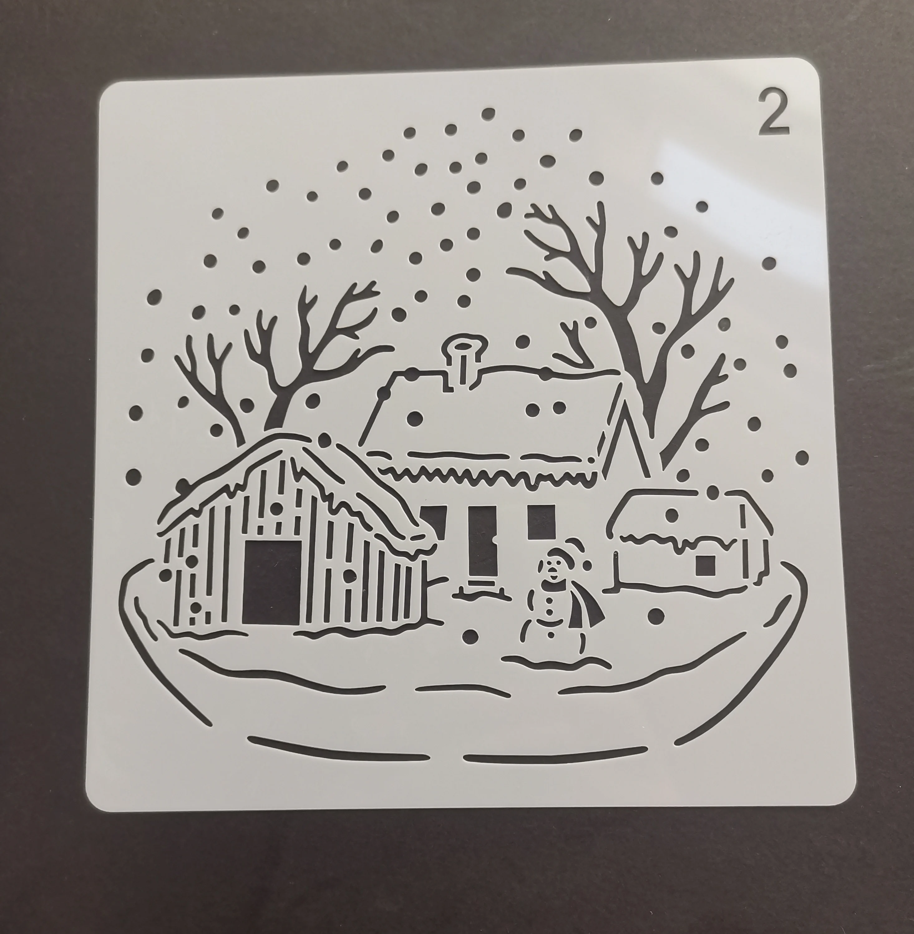 

15*15 трафареты для наклеивания на снежный день, для «сделай сам», Скрапбукинг/фотоальбом, декоративное тиснение, инструмент для распыления, ручной граффити