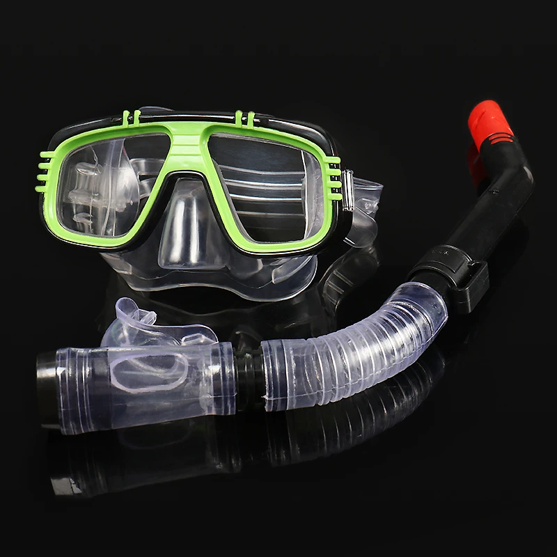 

Professional Scuba Diving Mask and Snorkels Set Anti-Fog Goggles Glasses Diving Swimming Easy Breath Tube Snorkeling suit