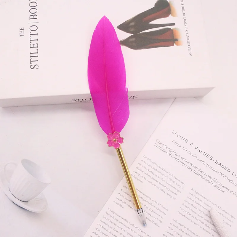 Pink Горячая многоцветная гелевая ручка для тела, подарок на День учителя, металлическая простая Качественная ручка, офисные канцелярские принадлежности, красивый подарок на день рождения - Цвет: Pink