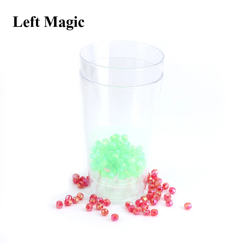 컬러 비드 분리 (컵 포함) 마술 트릭 클로즈업 거리 특수 효과 소품 액세서리, 재미있는 텀블러 두 개 비즈 별도 마법사