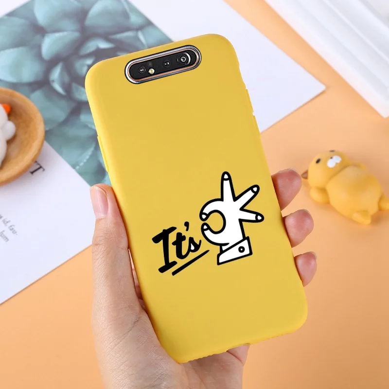 Yello ТПУ чехол для samsung Galaxy A80 силиконовый милый для samsung задняя крышка A 80 A805F A50 A70 A10 A20 A10S A40 протектор черный