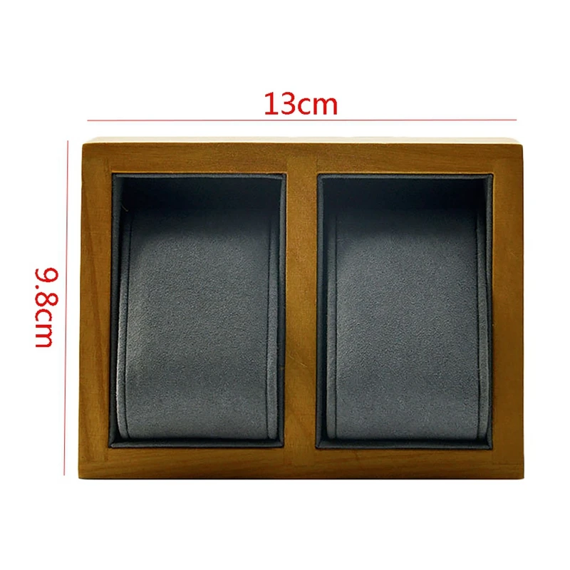 Watch Display Sand Props Solid Wood with Microfiber Internal Jewelry Organizer for Shop Counter