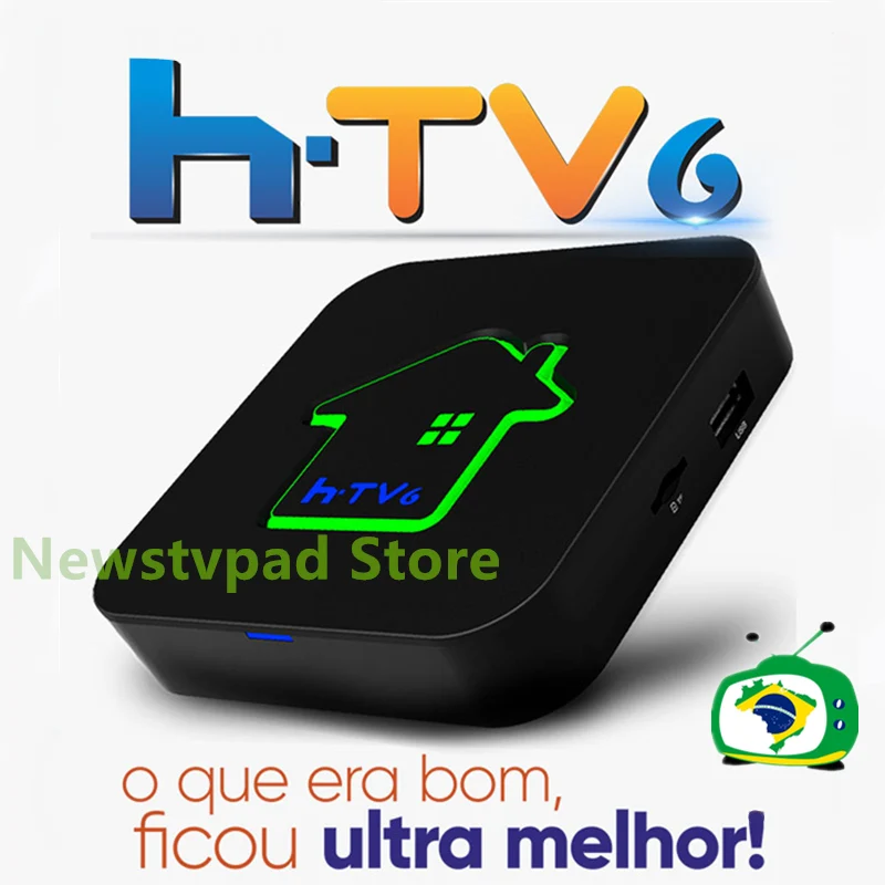 [Подлинный] коробка HTV 6 BRASIL H tv 6 коробка HTV 5 ip tv h tv 5 b tv b10 brasil португальский ТВ Интернет-потоковая коробка Live Filmes по требованию tv - Цвет: 2019 HTV6 BOX Brazil