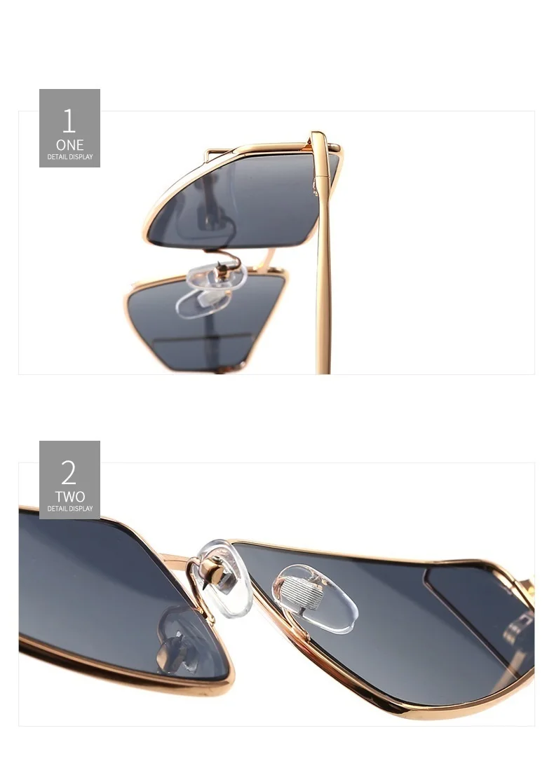 Сплав треугольные солнечные очки для женщин новые роскошные брендовые солнцезащитные очки «кошачий глаз» мужские маленькие оправы прозрачные линзы очки Oculos