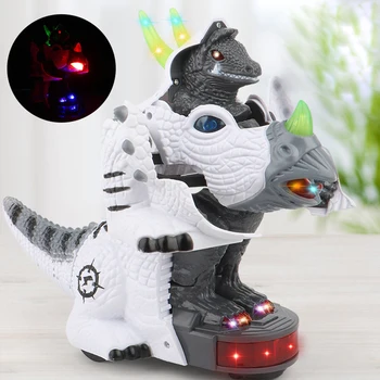 

Electric Kids Walking Dinosaur Toys Transforming Toy Automatic LED Transformation Toy Dinosaur Sound Gifts For Kids Boys Gift