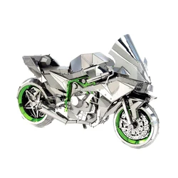 3d metal puzzle kawasaki ninja motocicleta modelo kits montar quebra cabeça presente brinquedos para crianças