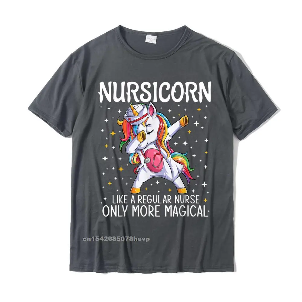 Normal Street Tops T Shirt Short Sleeve for Men Cotton Fabric Summer Round Collar T Shirts Printed T-shirts 2021 New Dabbing Unicorn Nursicorn Funny Nurse Gift women men CNA RN T-Shirt__2571. carbon