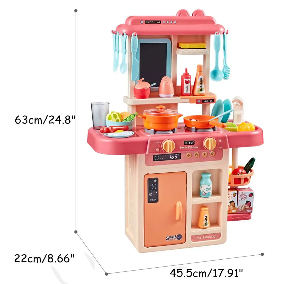 42Pcs/Set Kid Kitchen Toys Simulation Kitchen Toy Spray Water Dinnerware Pretend Play Kitchen Cooking Table Set Children's Gift