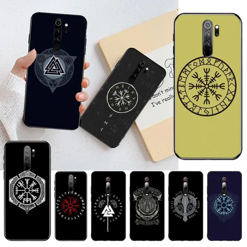 

HPCHCJHM Viking Vegvisir Odin Nordic DIY Painted Bling Phone Case for Redmi Note 8 8A 8T 7 6 6A 5 5A 4 4X 4A Go Pro